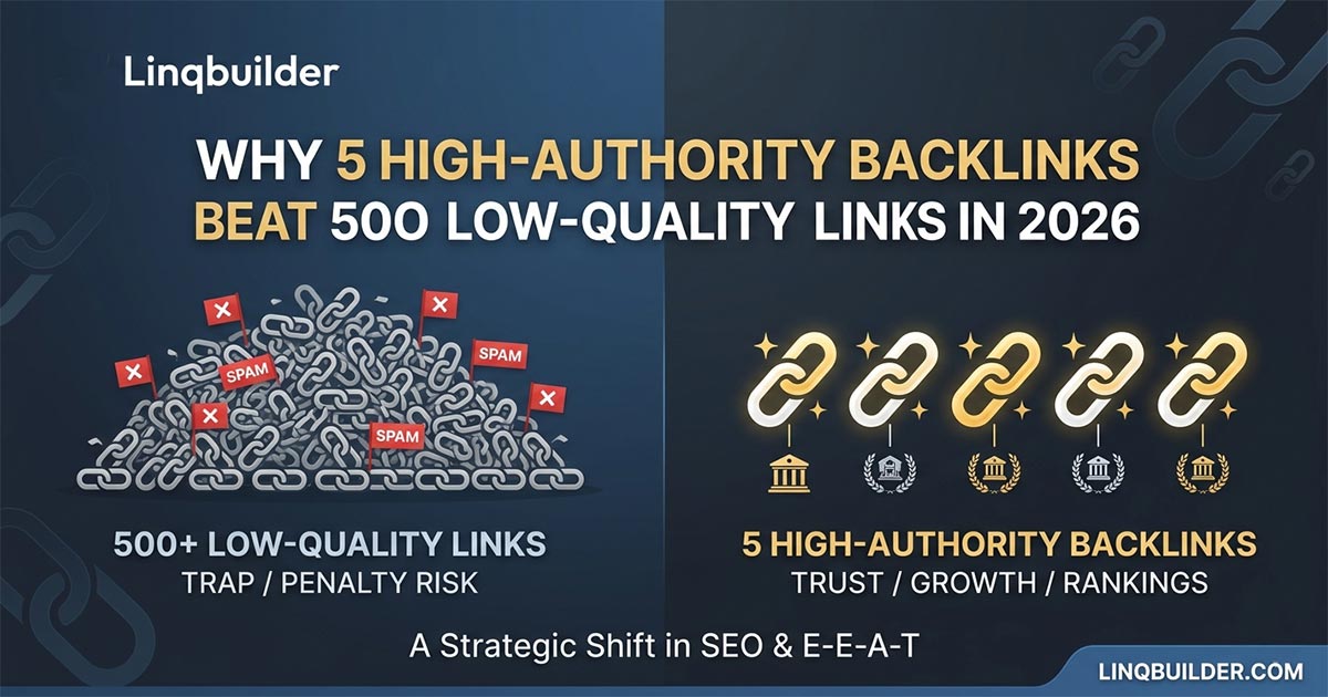 Why 5 High-Authority Links Beat 500 Low-Quality Links (2026)