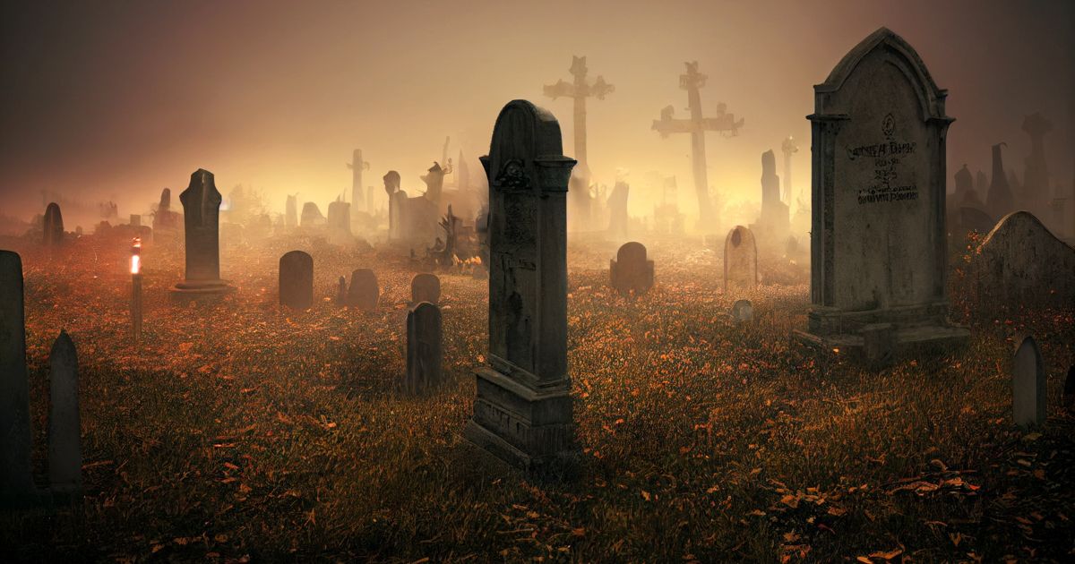 illustration of a digital graveyard representing the death of low-quality link farms.